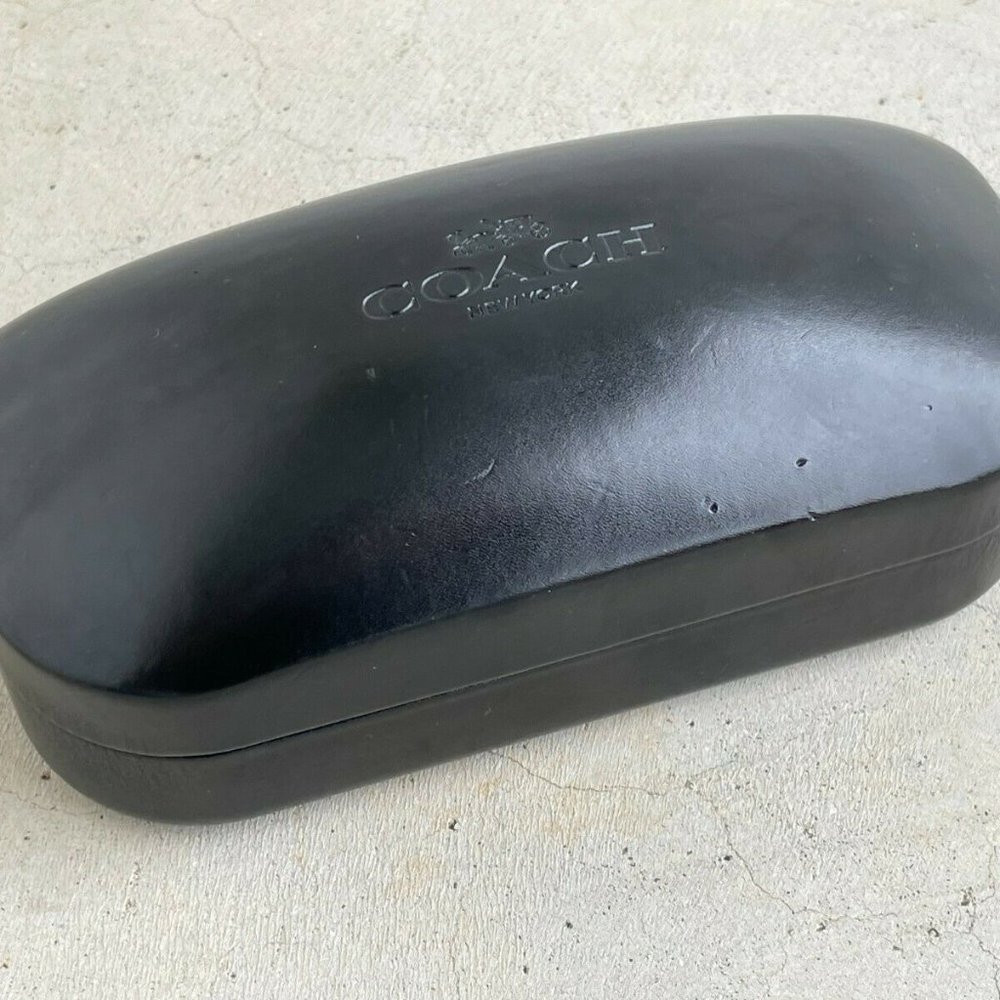 Coach New York Sunglasses Case Black Hard Case Big Case Empty Case Only - Picture 11 of 11